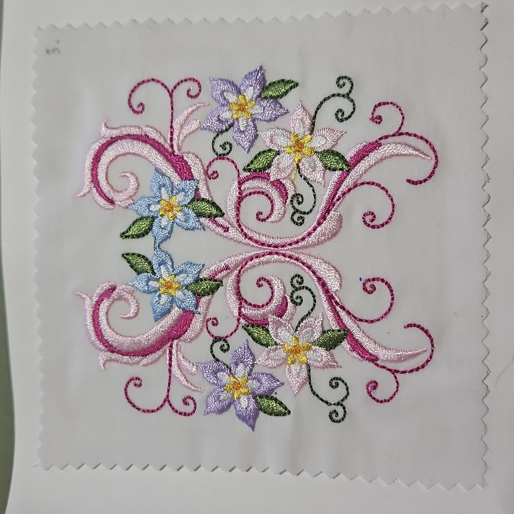 Handmade machine embroidery patch